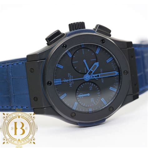 hublot all black blue classic fusion|hublot classic fusion movement.